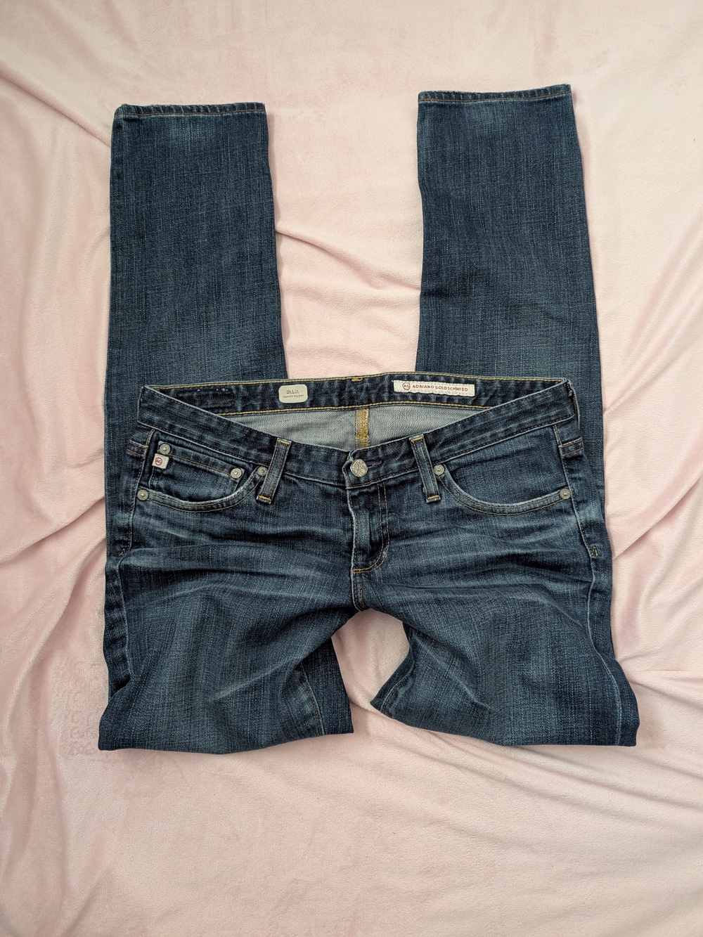 Y2K vintage AG Adriano Goldschmied The Stilt Cigarette Leg Dark Denim